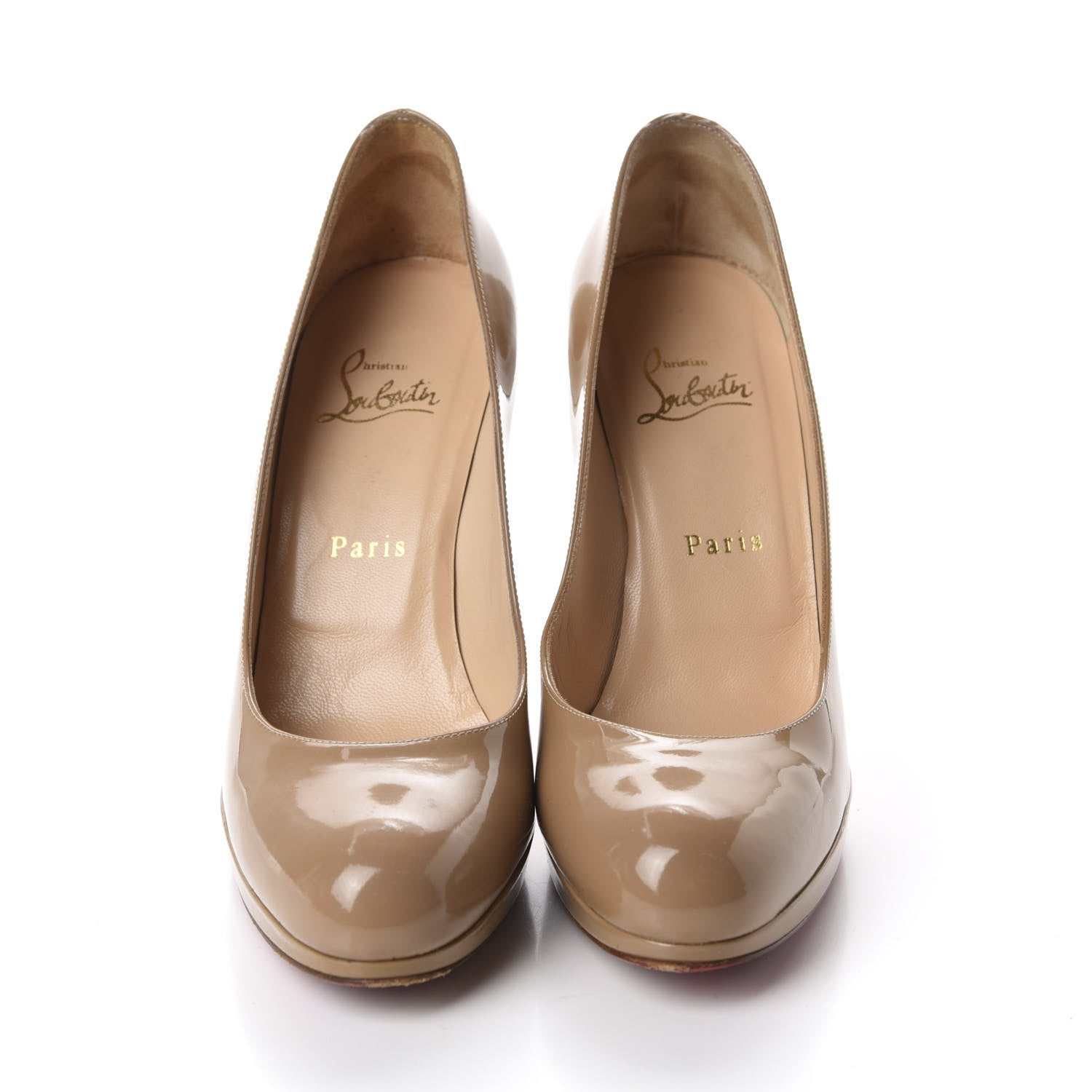 Christian Louboutin Patent New Simple 120 Pumps 38 Nude 2 of 10