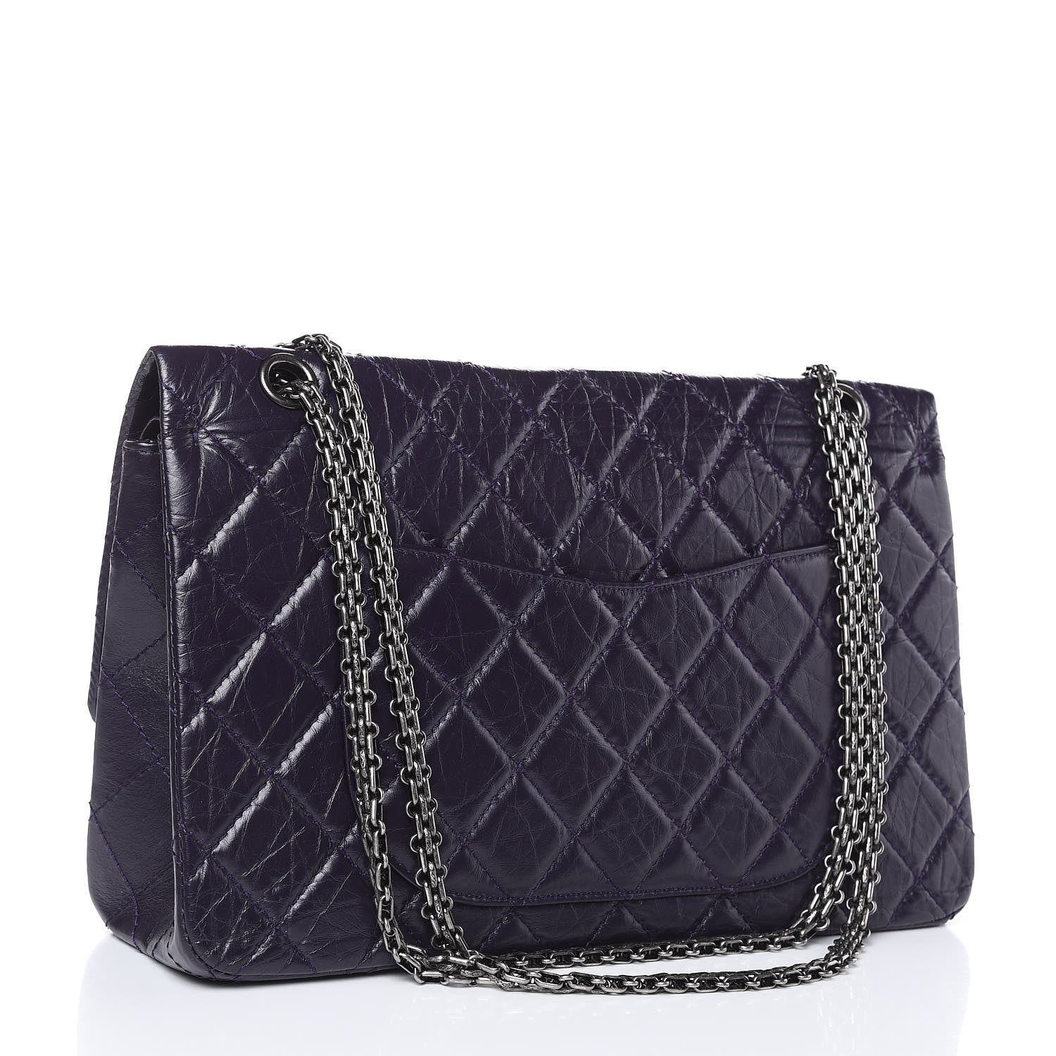 Chanel Aged Calfskin Quilted 2.55 Reissue 227 Flap Dark Purple 3 of 12