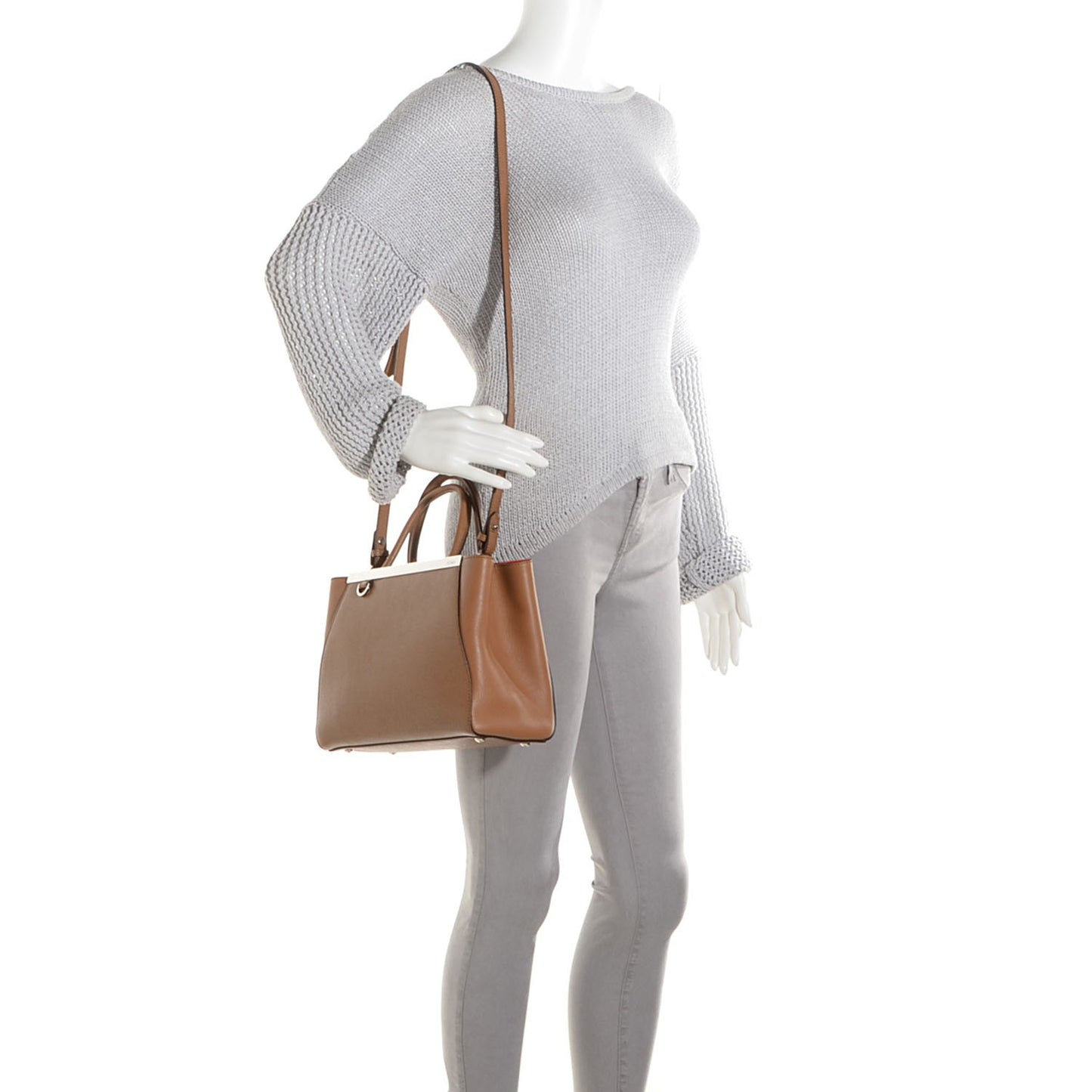 Vitello Elite Petite 2Jours Tote Orzo Papavero