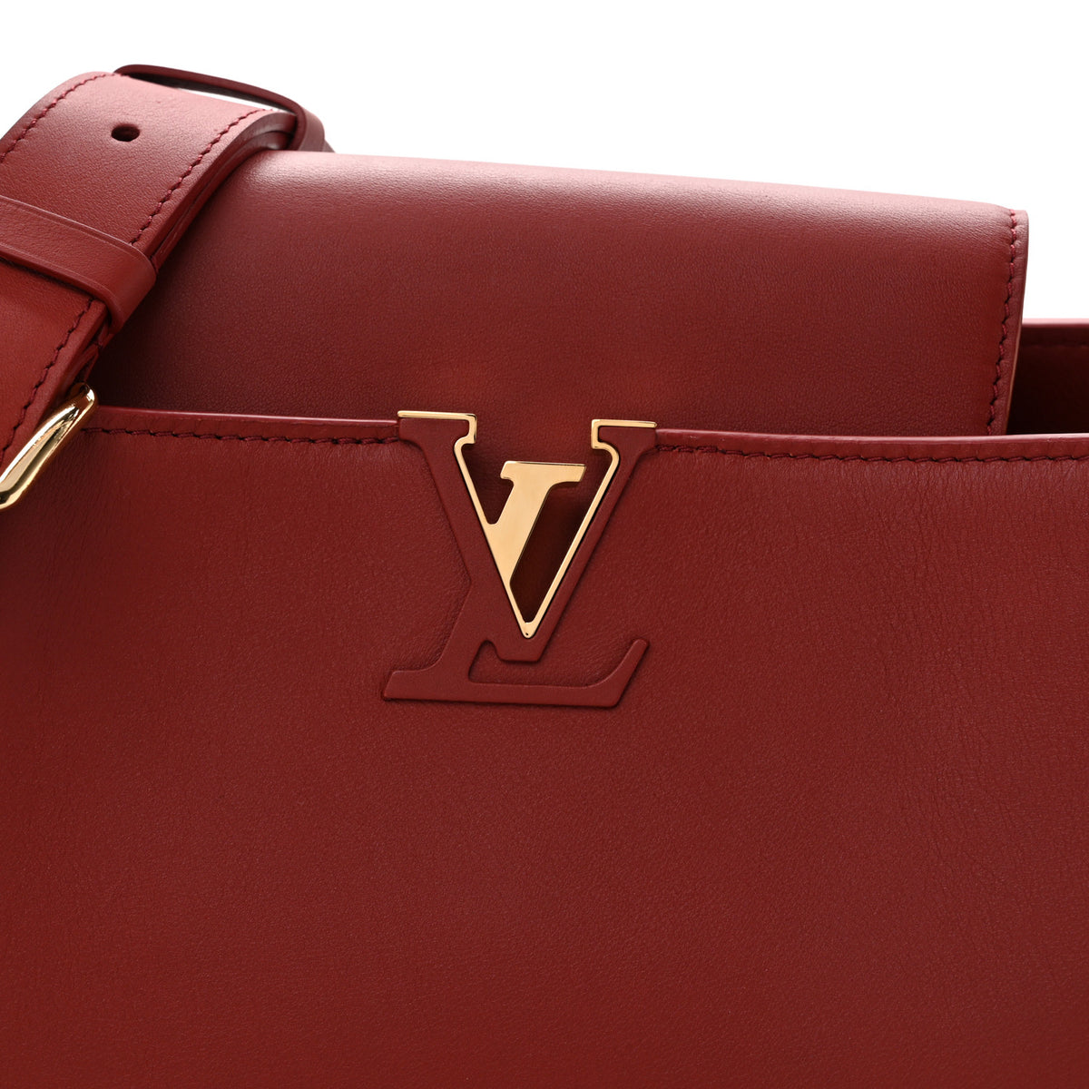 Smooth Calfskin Capucines GM Rust