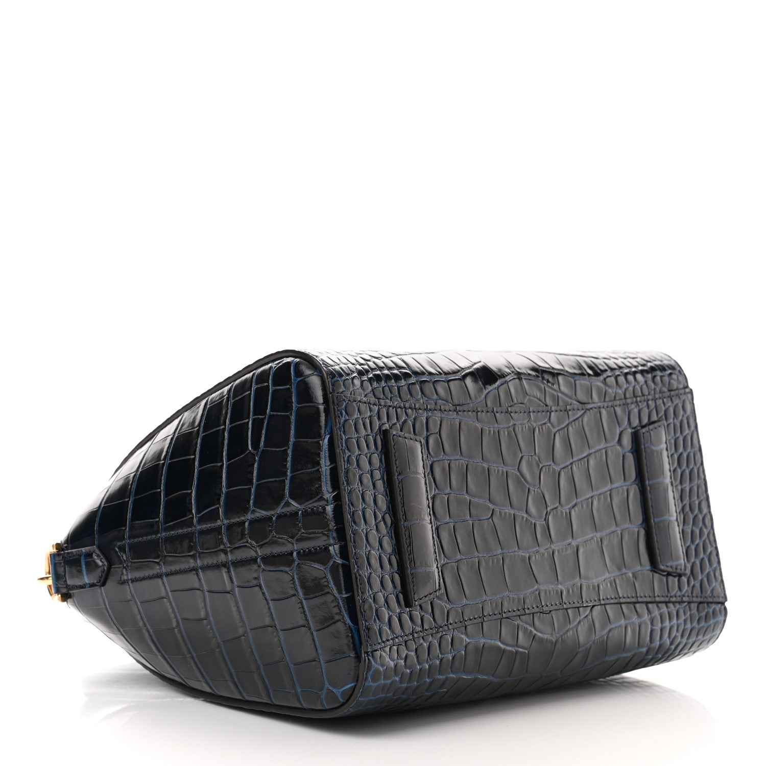 Givenchy Calfskin Crocodile Embossed Small Antigona Deep Blue 4 of 10