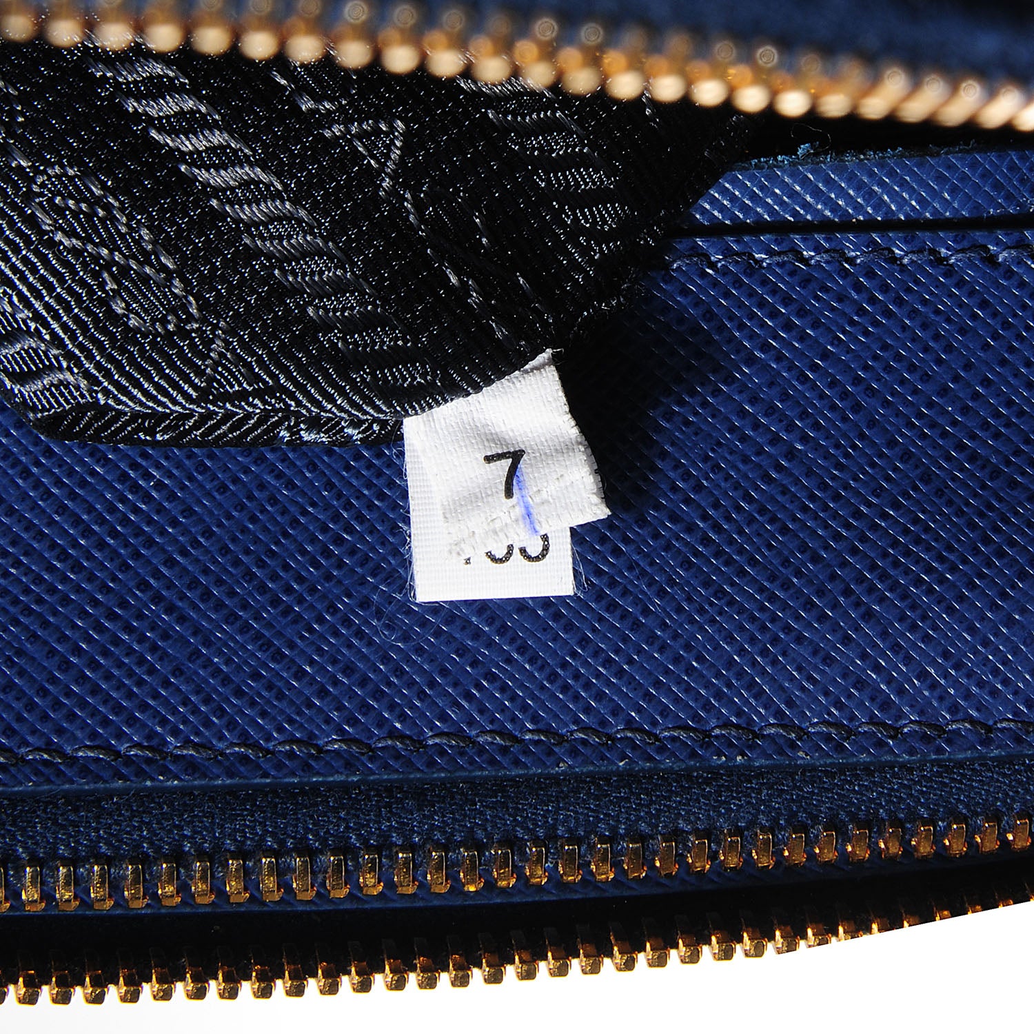 Prada Saffiano Lux Mini Double Zip Tote Bleuette 7 of 13
