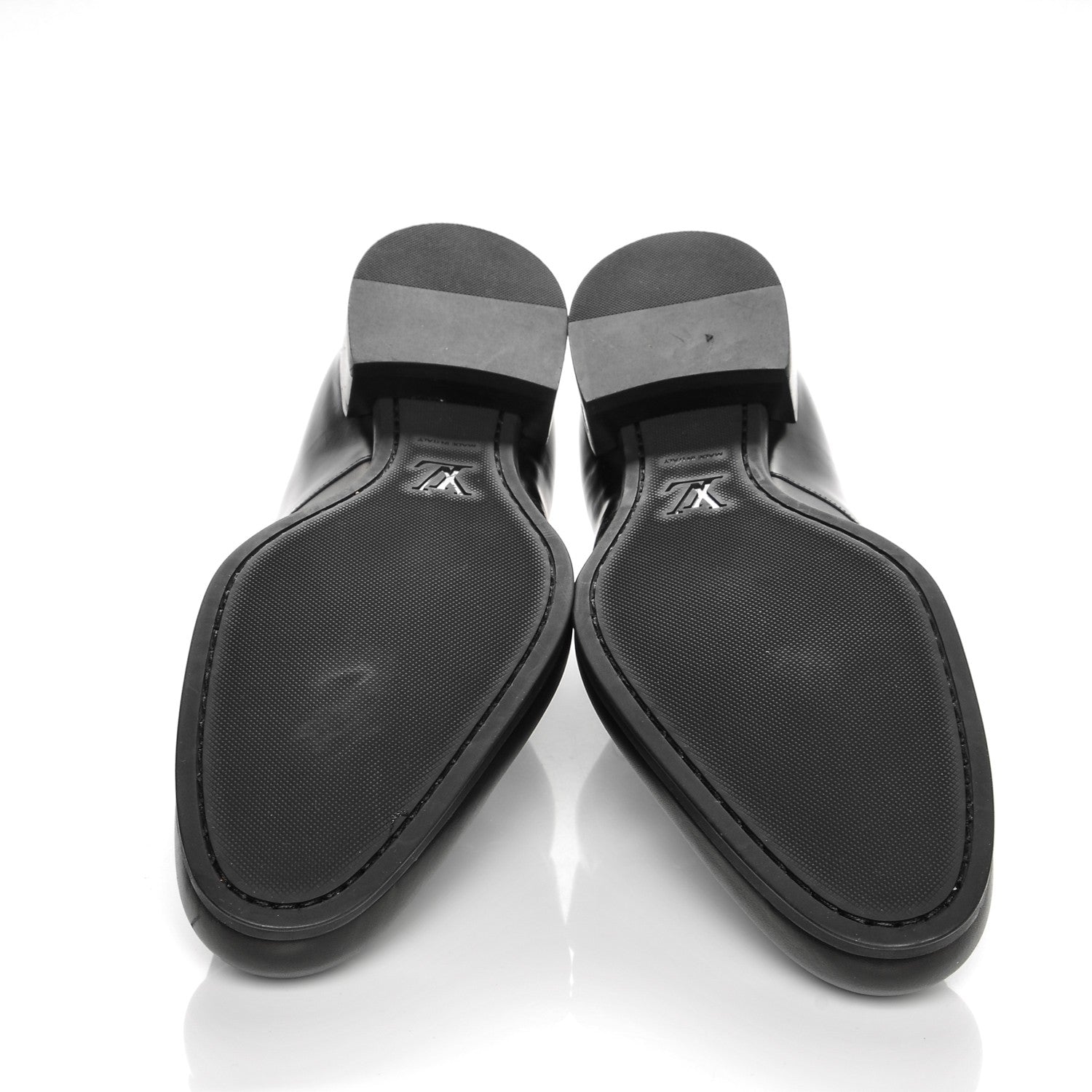 Louis Vuitton Lambskin Derby Lace Up Shoes 8 Black 6 of 8
