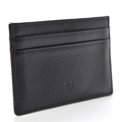 MCM Calfskin Calfskin Ottomar Monogram Card Case Black 3 of 6