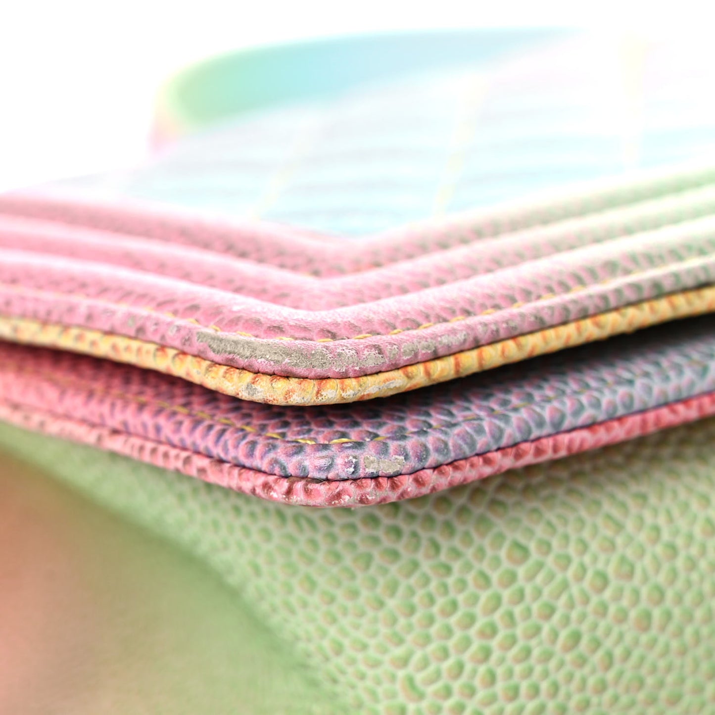 Caviar Quilted Medium Cuba Rainbow Boy Flap Multicolor