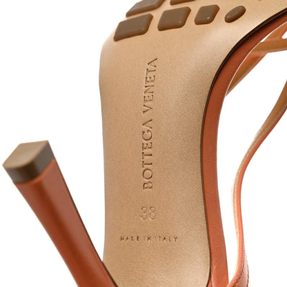 Bottega Veneta Lambskin Stretch Multi Strap 90mm Sandals 38 Papaya 7 of 8