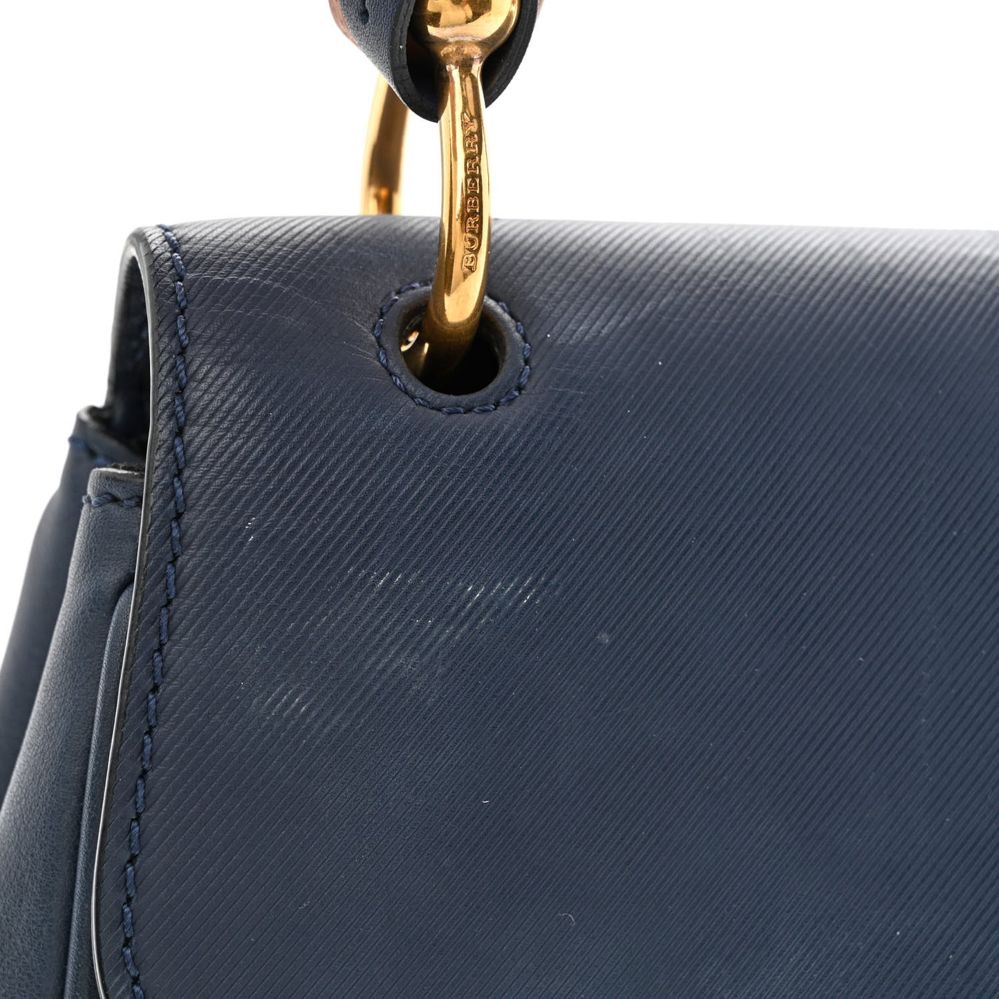 Trench Calfskin Small DK88 Top Handle Bag Ink Blue