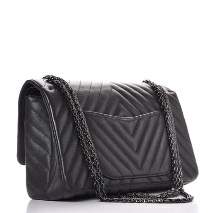 Chanel Sheepskin Chevron Quilted 2.55 Reissue 226 Flap So Black 4 of 8
