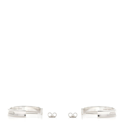 Tiffany Sterling Silver Medium 1837 Hoop Earrings 3 of 6
