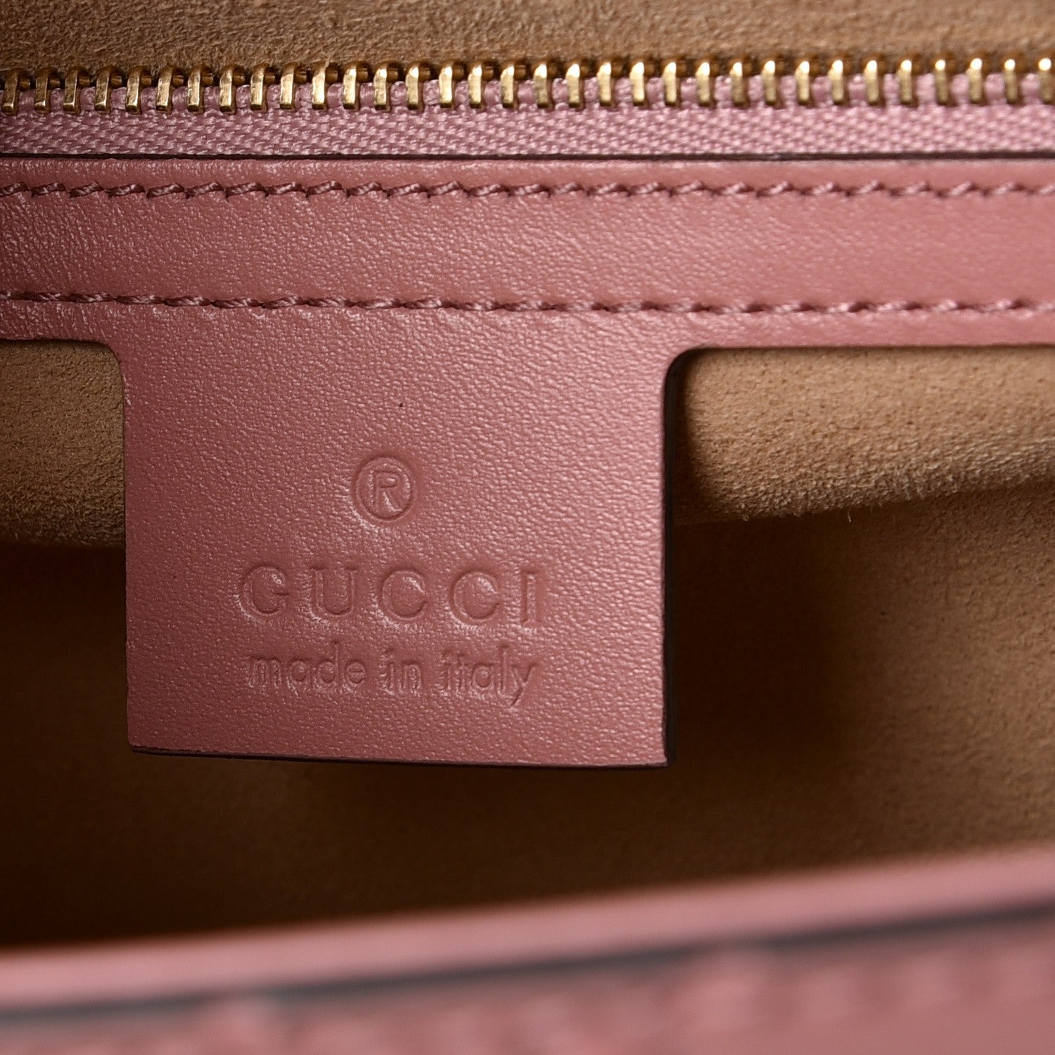 Gucci Guccissima Signature Small Padlock Top Handle Bag Rose Baby Candy 6 of 7