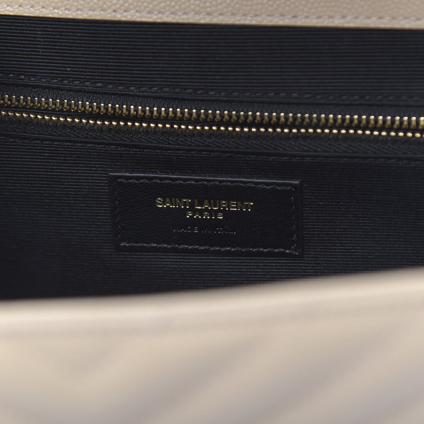 Grain De Poudre Matelasse Chevron Large Monogram Satchel Nude Powder