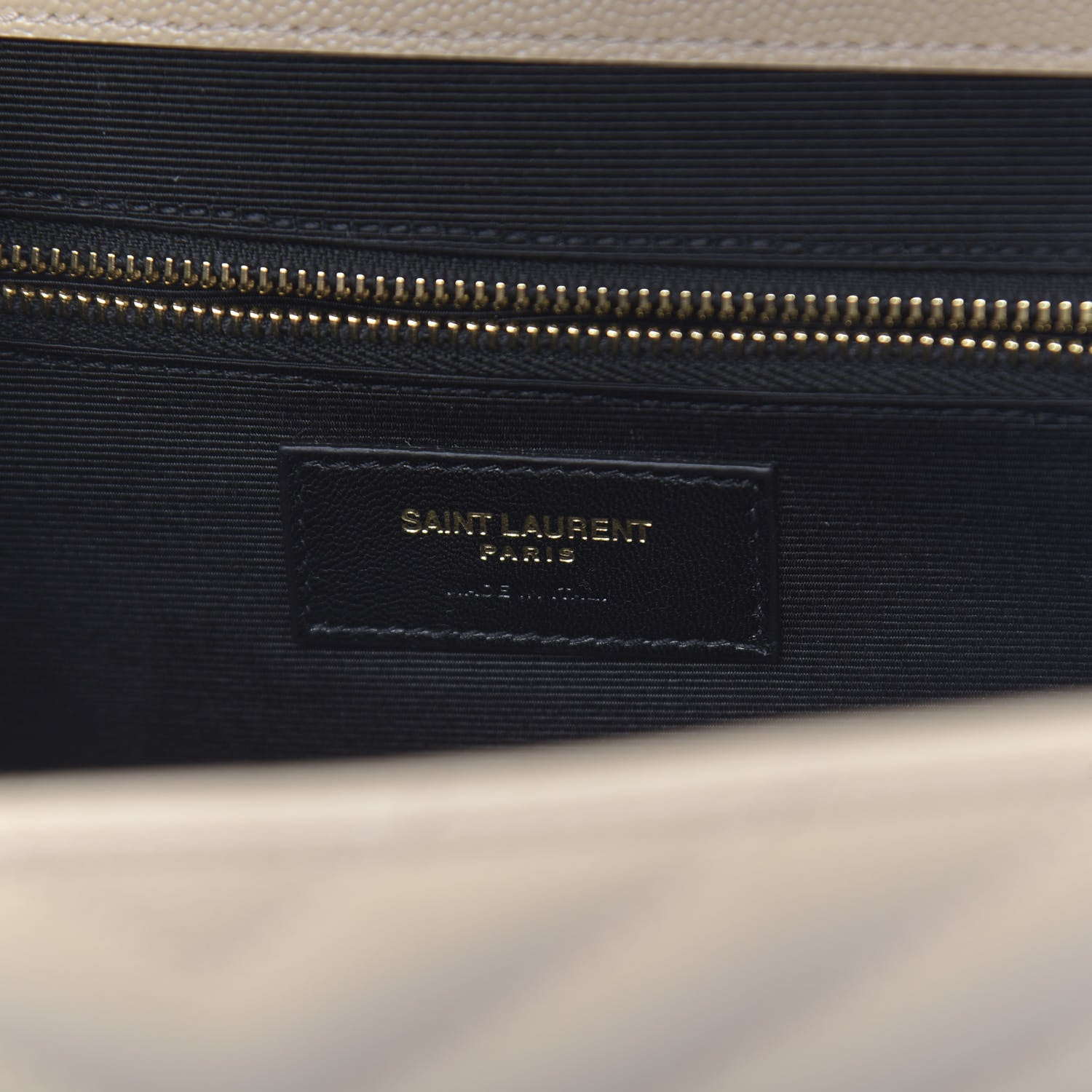 Saint Laurent Grain De Poudre Matelasse Chevron Large Monogram Satchel Nude Powder 6 of 9