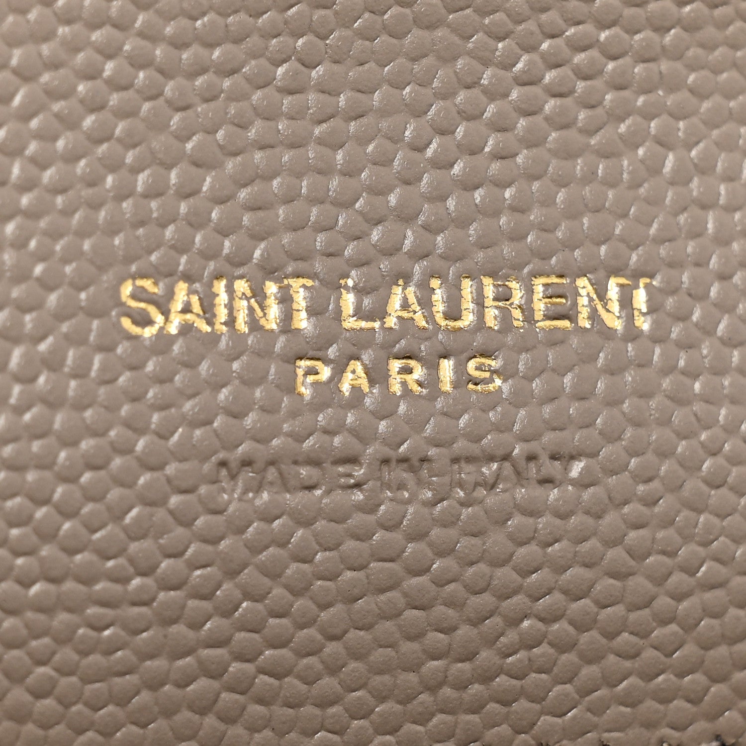 Saint Laurent Grain De Poudre Textured Mixed Matelasse Triquilt Monogram Clutch Dusty Grey 6 of 8