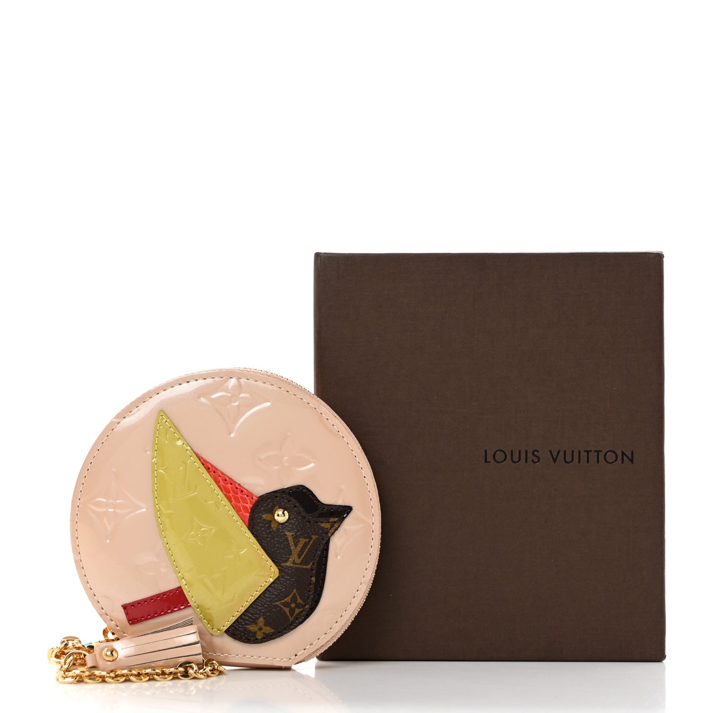 Vernis Animania Oiseau Songbird Coin Purse Rose Florentin