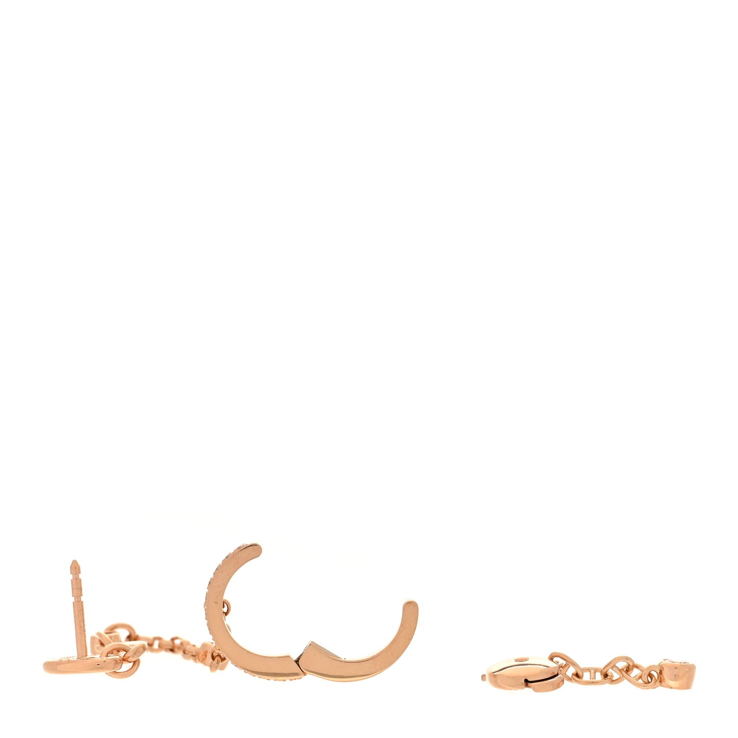 18K Rose Gold Chaine D'Ancre Chaos Left Single Climber Earring