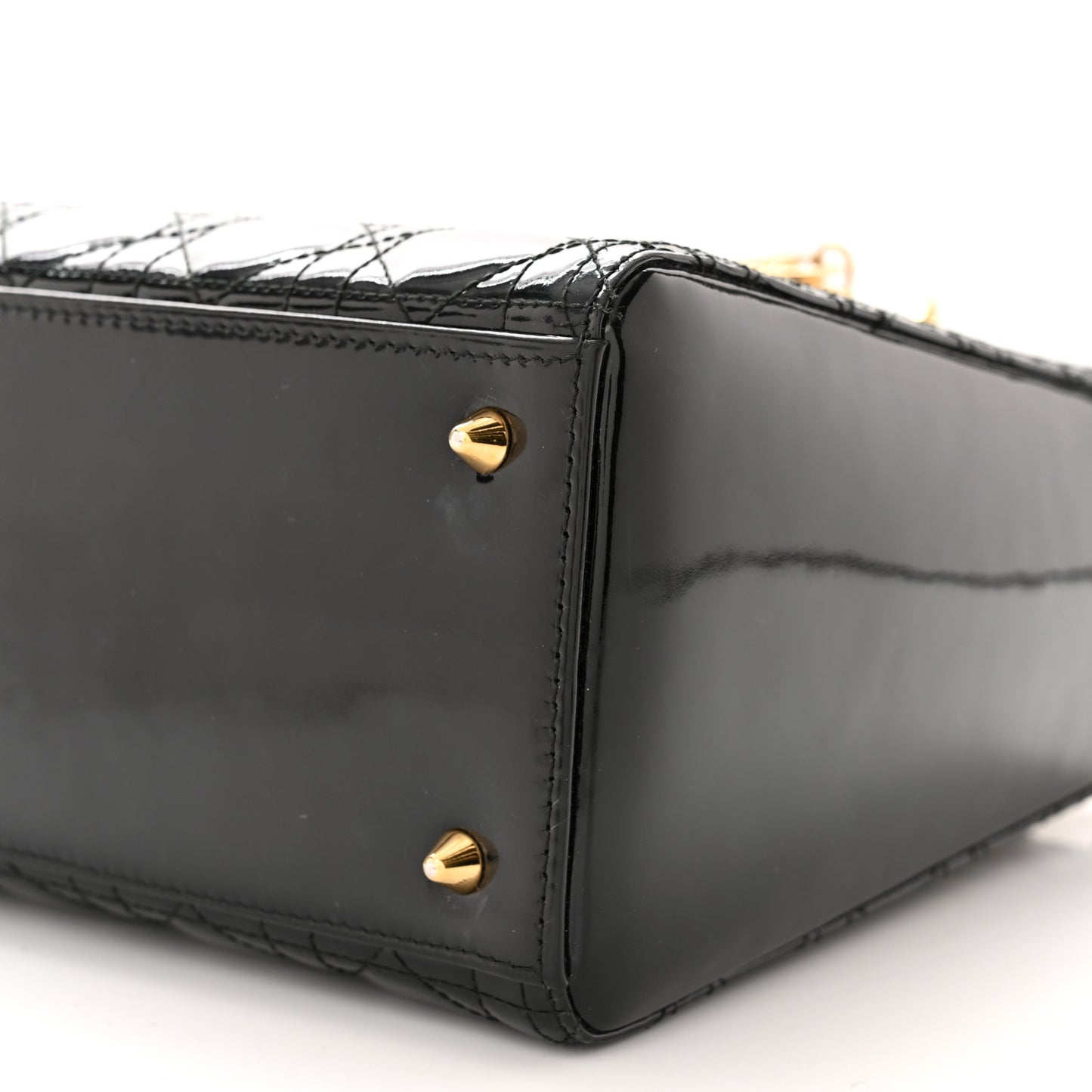 Patent Cannage Medium Lady Dior Black