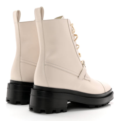 Hermes Glossed Calfskin Funk Ankle Boots 38.5 Beige Glaise 4 of 10