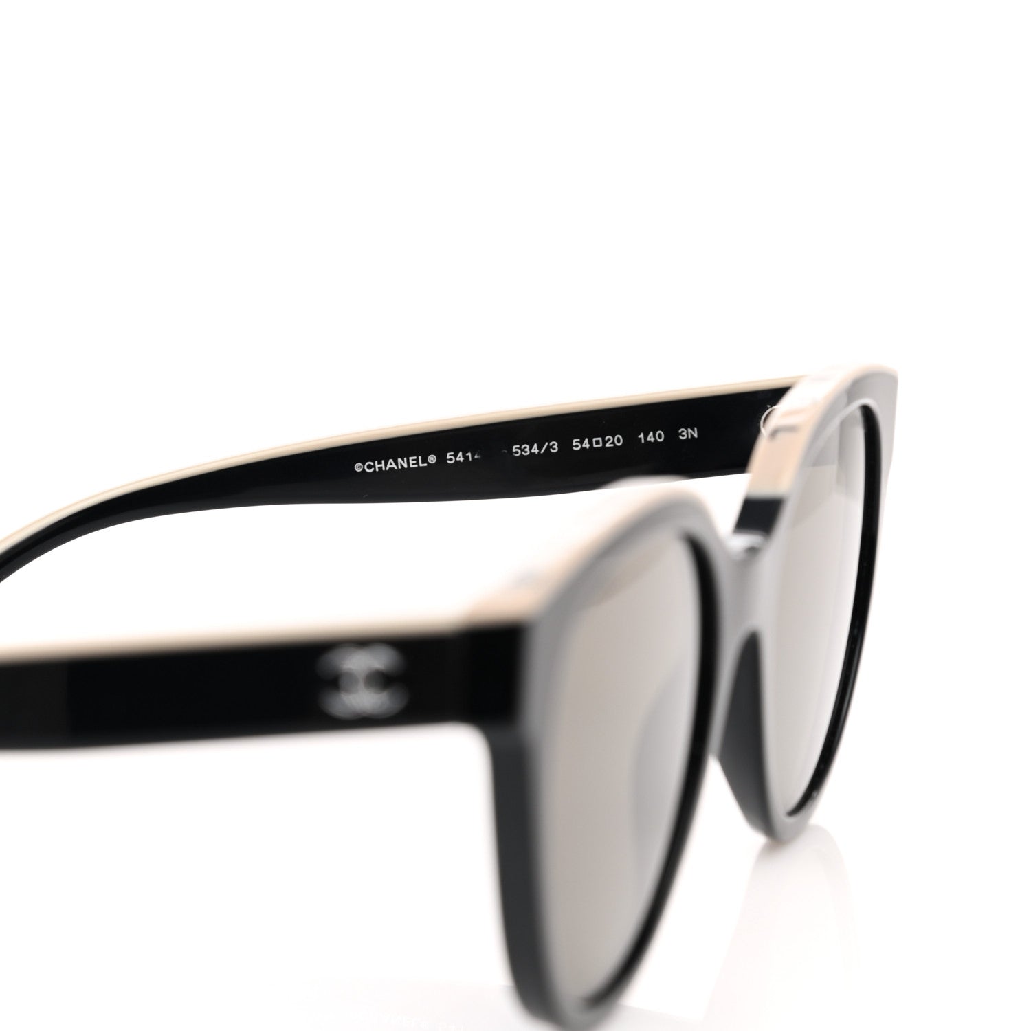 Chanel Acetate CC Butterfly Sunglasses 5414 Black Beige 5 of 7