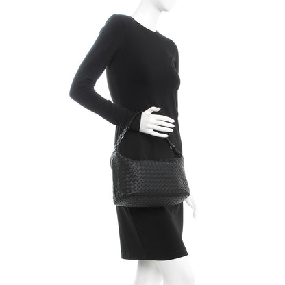 Bottega Veneta Nappa Intrecciato Small Shoulder Bag Nero Black 2 of 8