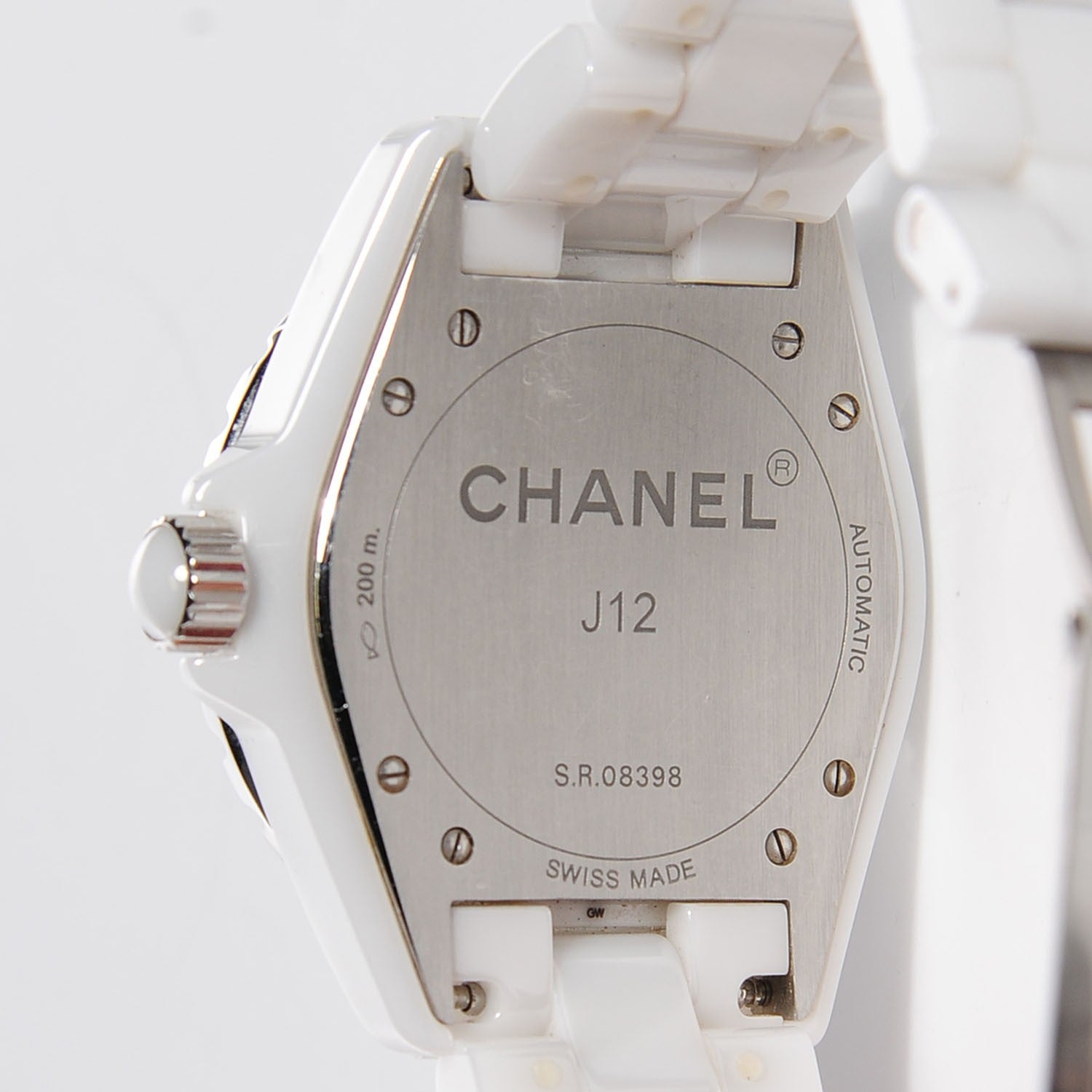 Chanel Stainless Steel Ceramic 38mm J12 Automatic Watch White 4 of 7