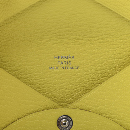 Hermes Chevre Mysore Calvi Card Case Lime 6 of 10