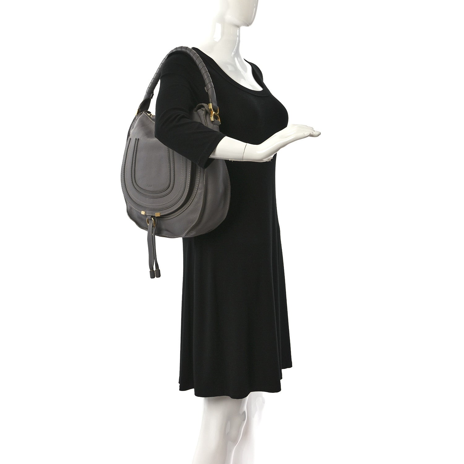 Chloe Calfskin Medium Marcie Hobo Cashmere Grey 2 of 8