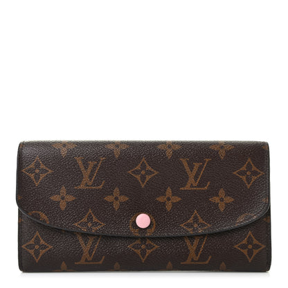 Louis Vuitton Monogram Emilie Wallet Rose Ballerine 1 of 8