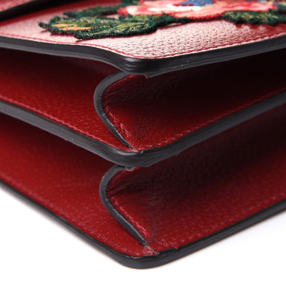 Gucci Calfskin Web Raccoon Embroidered Medium Dionysus Shoulder Bag Red 5 of 14