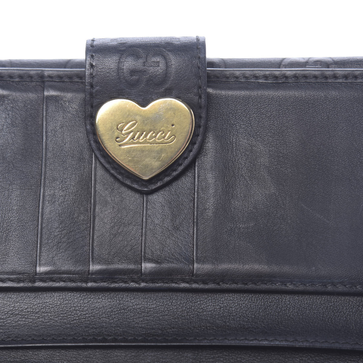 Gucci Guccissima Heart Continental Wallet Black 642495 – FASHIONPHILE