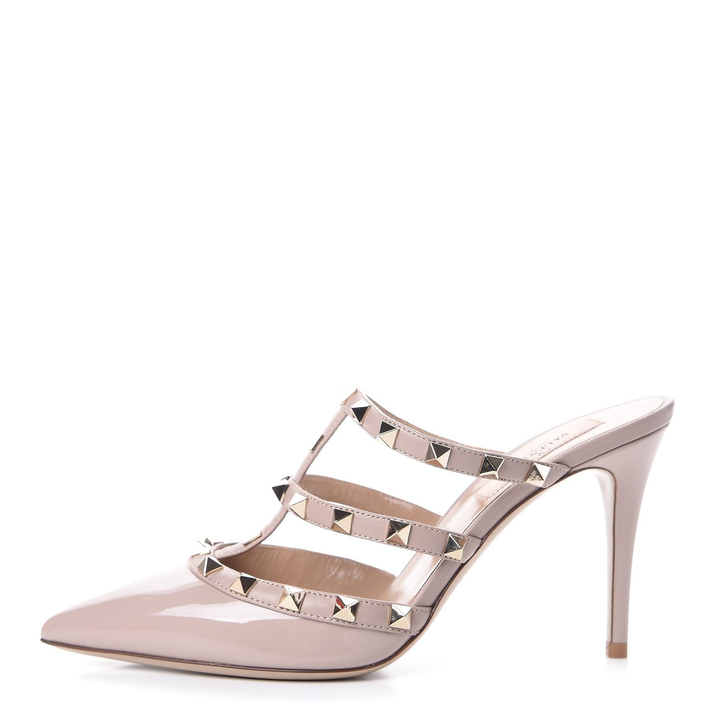 Patent Rockstud 90mm Cage Mules 37 Poudre