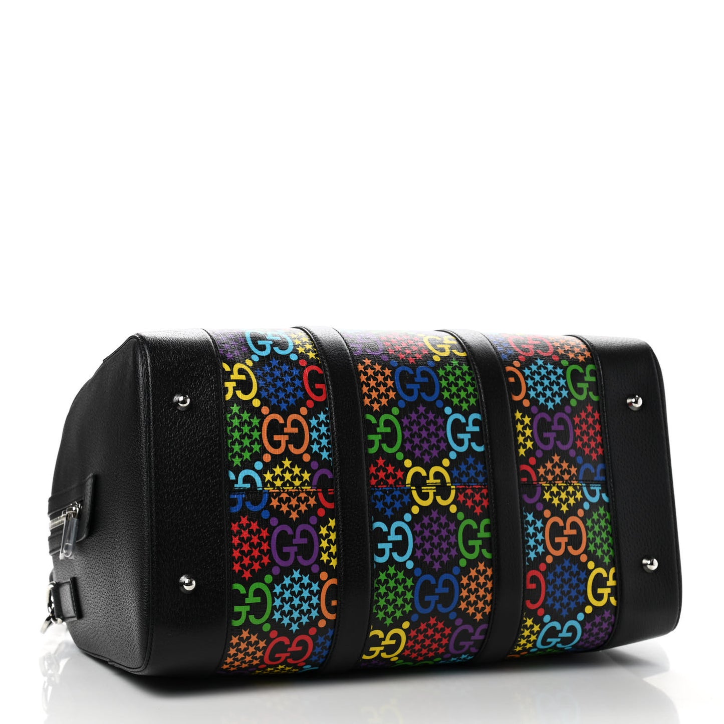 GG Supreme Monogram Psychedelic Duffle Bag Black Multicolor
