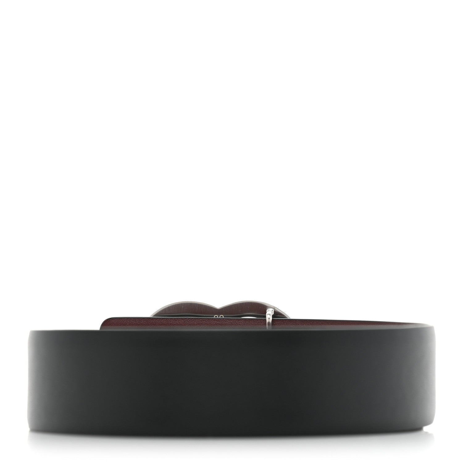 Chanel Calfskin CC Reversible Belt 80 32 Black Burgundy 2 of 6