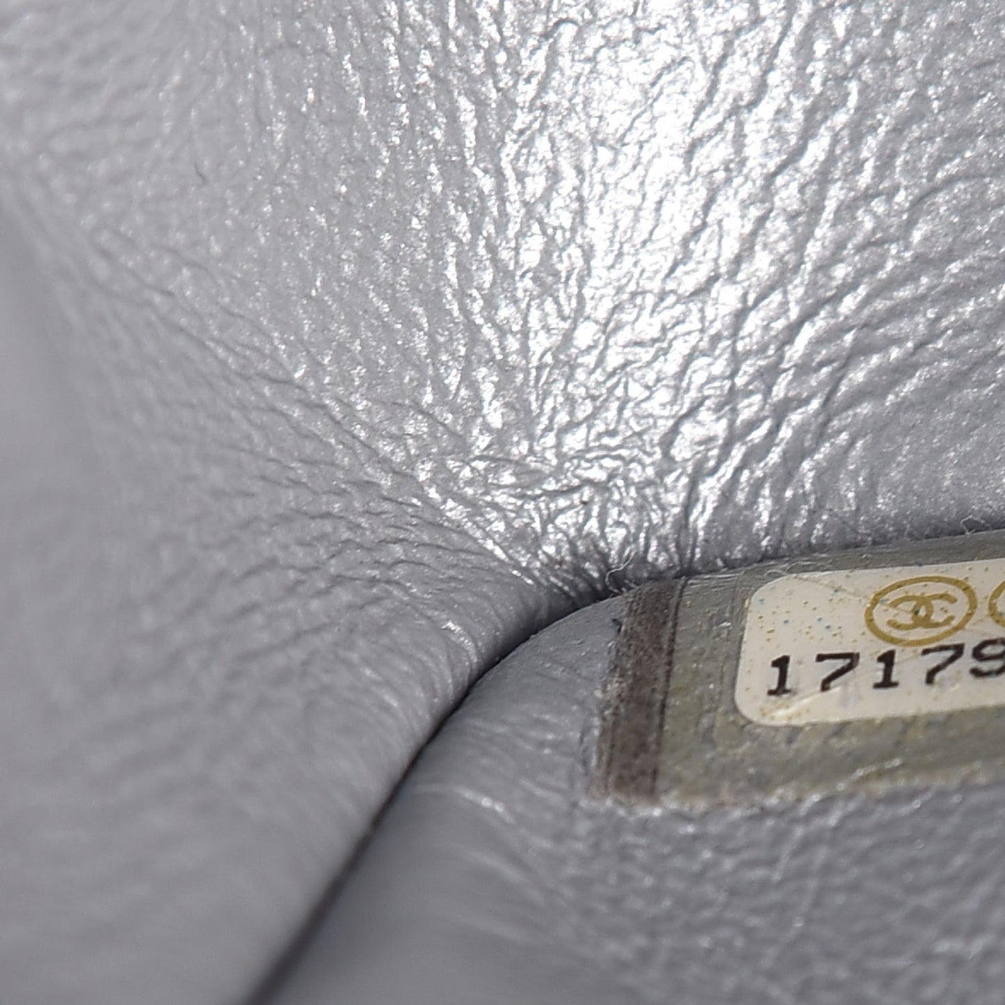 Metallic Lambskin Quilted Mini Rectangular Flap Silver