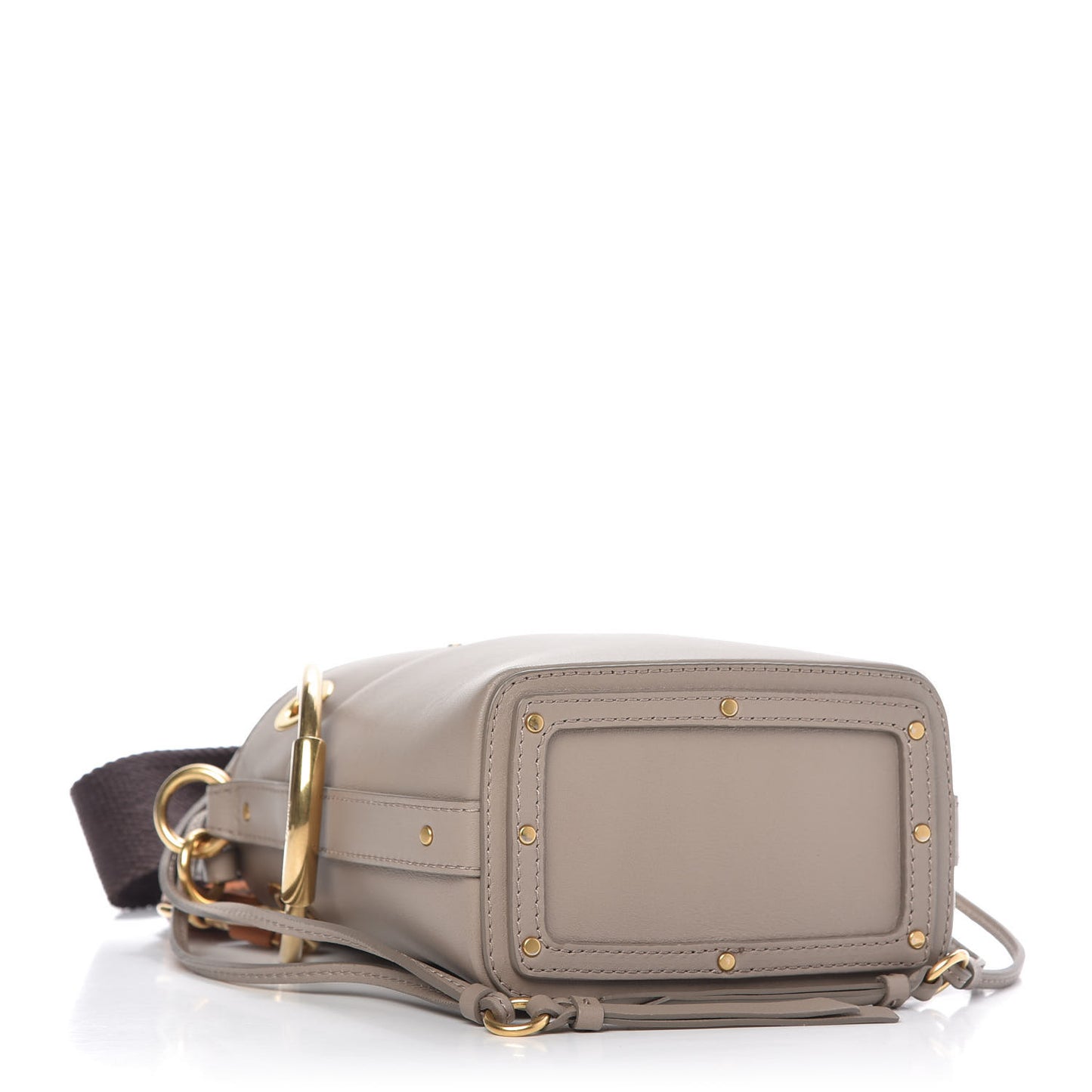 Smooth Calfskin Mini Roy Bucket Bag Motty Grey