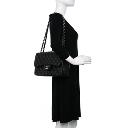 Chanel Caviar Quilted Jumbo Double Flap Black 2 of 10