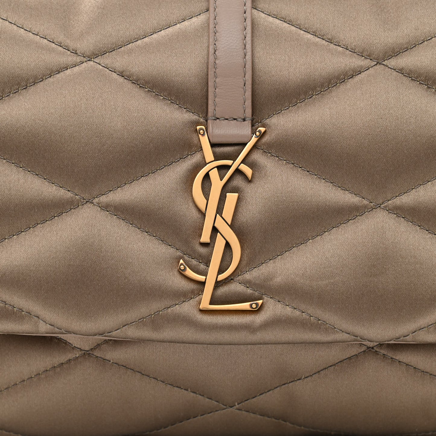 Satin Quilted Le 57 Diamond Shoulder Bag Mouse
