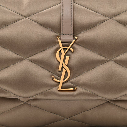 Saint Laurent Satin Quilted Le 57 Diamond Shoulder Bag Mouse 8 of 10