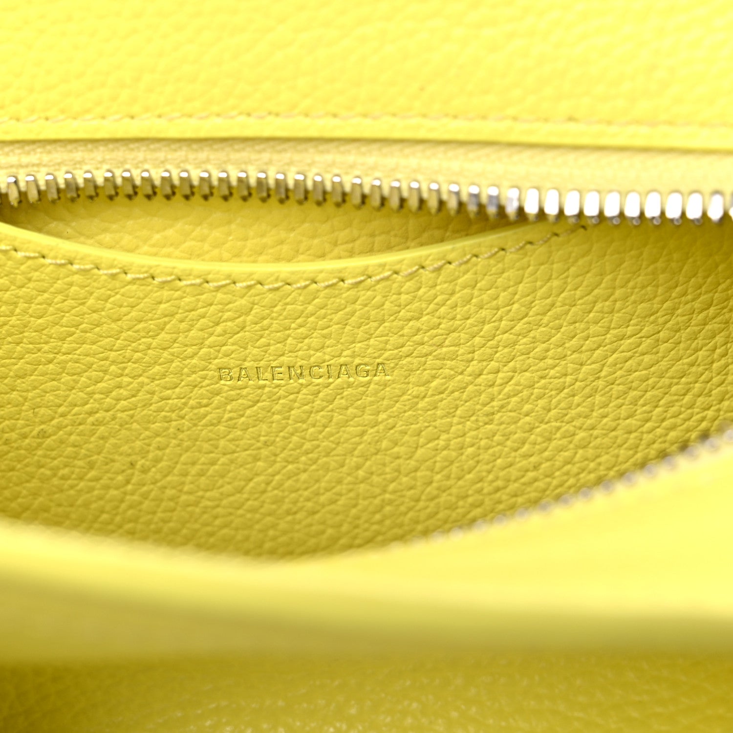 Balenciaga Grained Calfskin Neo Classic Silver Hardware Mini City Light Yellow 5 of 10