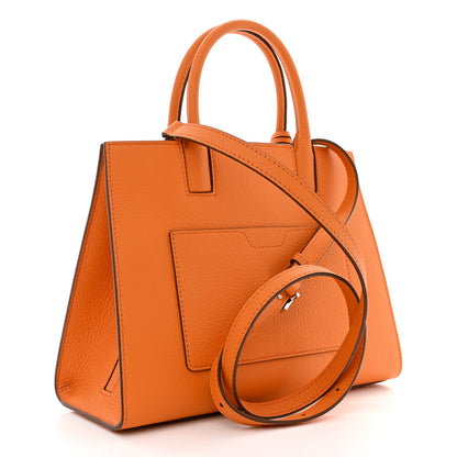 Burberry Grainy Calfskin Mini Frances Tote Orange 3 of 10