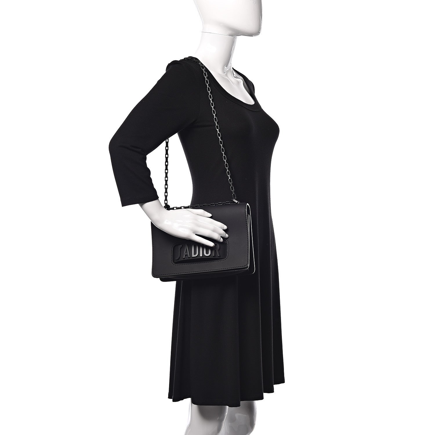 Christian Dior Ultra Matte Calfskin J'Adior Chain Flap Bag Black 2 of 9