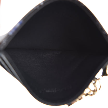 Christian Dior Calfskin Printed Nature Ballet Lady Dior Card Holder Blue 5 of 8