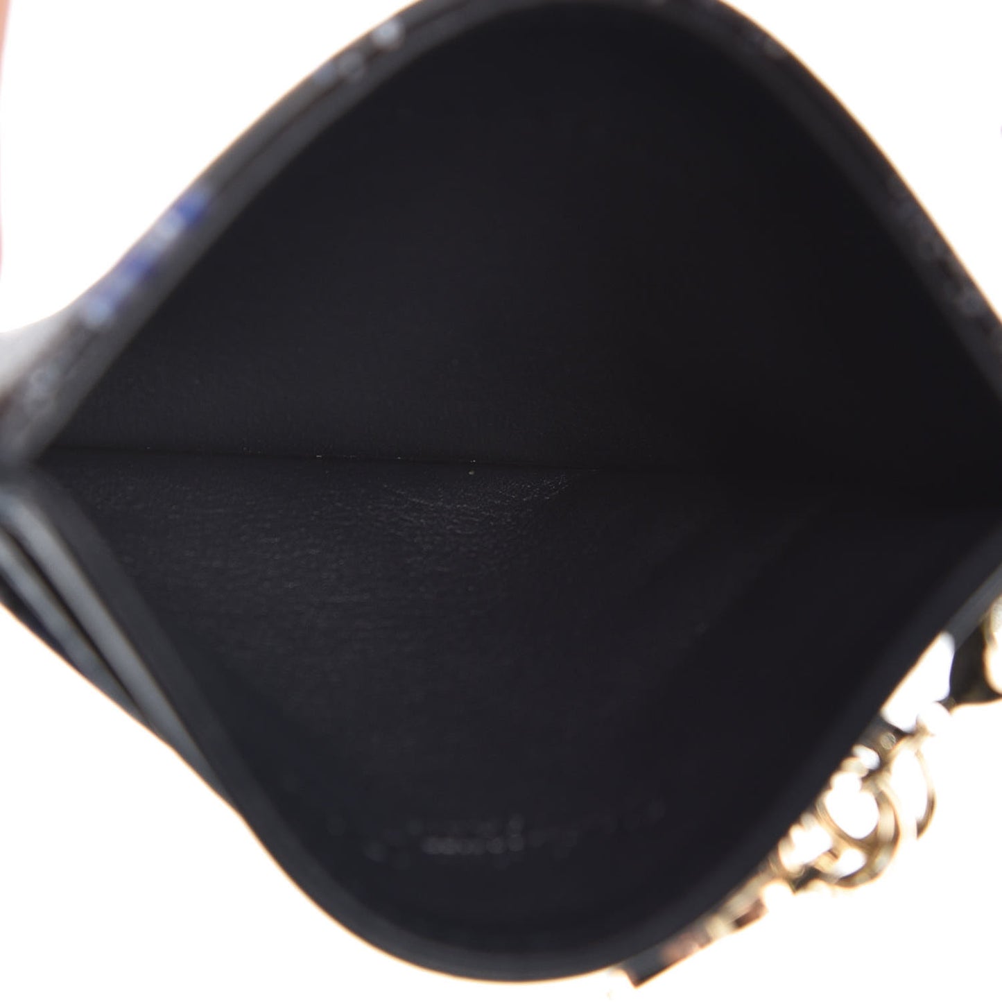 Calfskin Printed Nature Ballet Lady Dior Card Holder Blue
