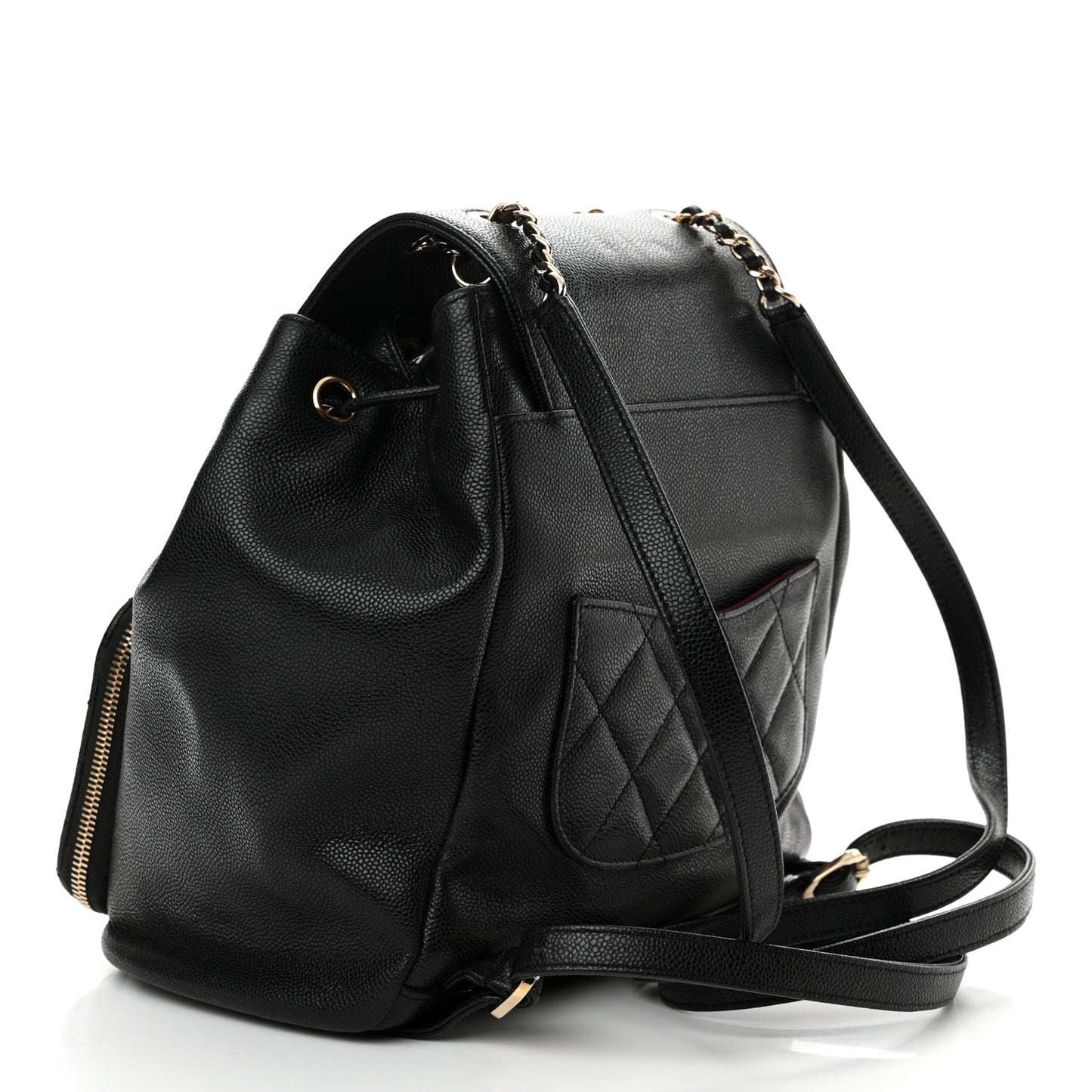 Caviar Quilted Business Affinity Backpack Black