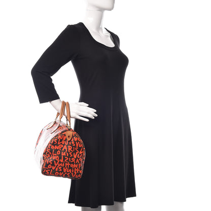 Louis Vuitton Monogram Graffiti Speedy 30 Orange 2 of 13