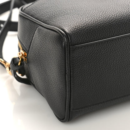 Versace Grained Calfskin Virtus Bowling Bag Black 7 of 8