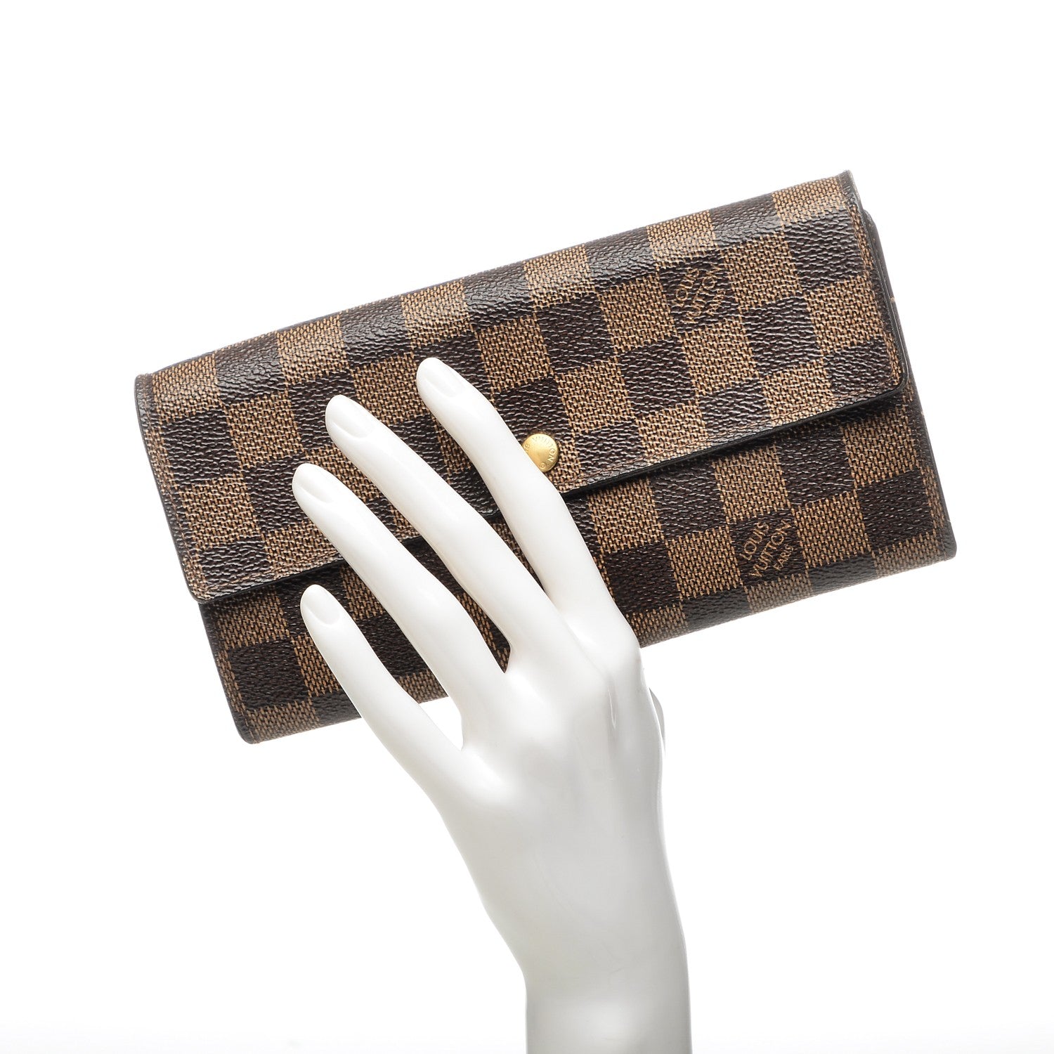 Louis Vuitton Damier Ebene Sarah Wallet 2 of 7