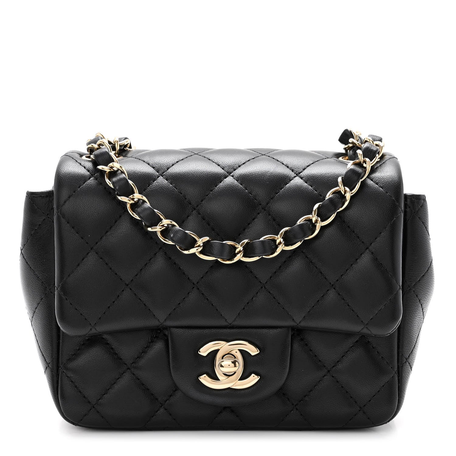 Chanel Lambskin Quilted Mini Square Flap Black 1 of 10