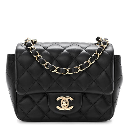 Chanel Lambskin Quilted Mini Square Flap Black 1 of 10