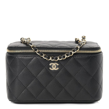 Chanel Caviar Quilted Small Vanity Case With Chain Black 1 of 9