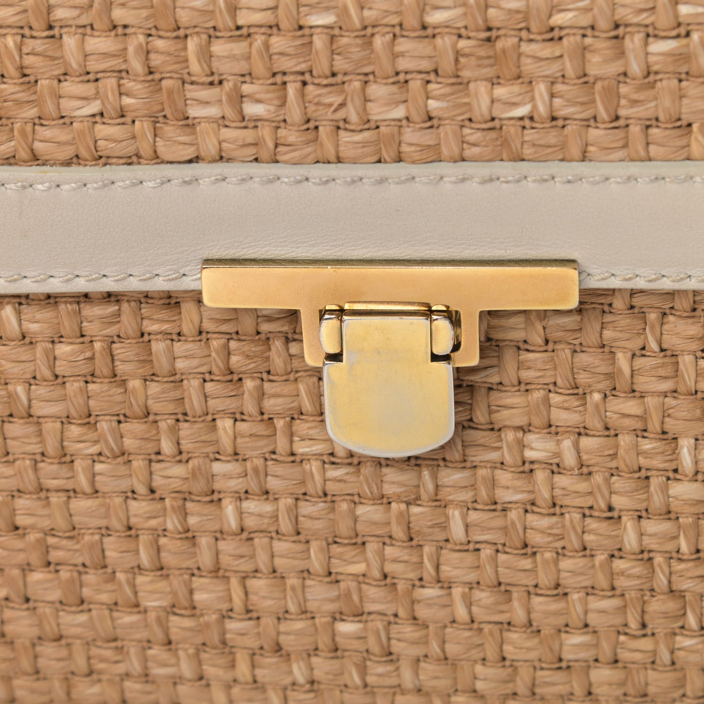 Straw Shoulder Bag Beige